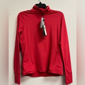 RLX Ralph Lauren Women's Golf 5/15 Quarter Zip Pullover In Red Size S